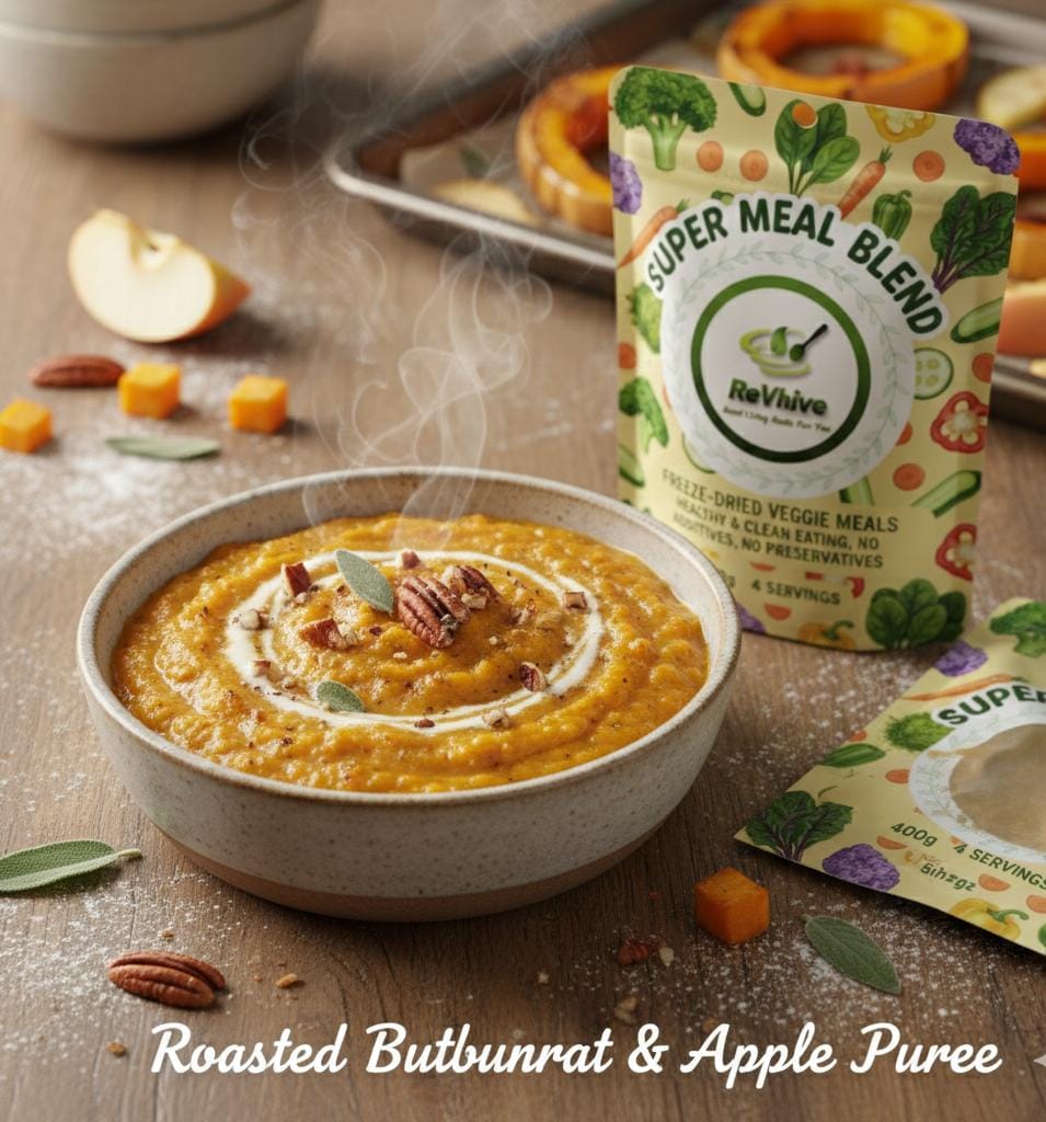 Roasted butternut and apple puree
